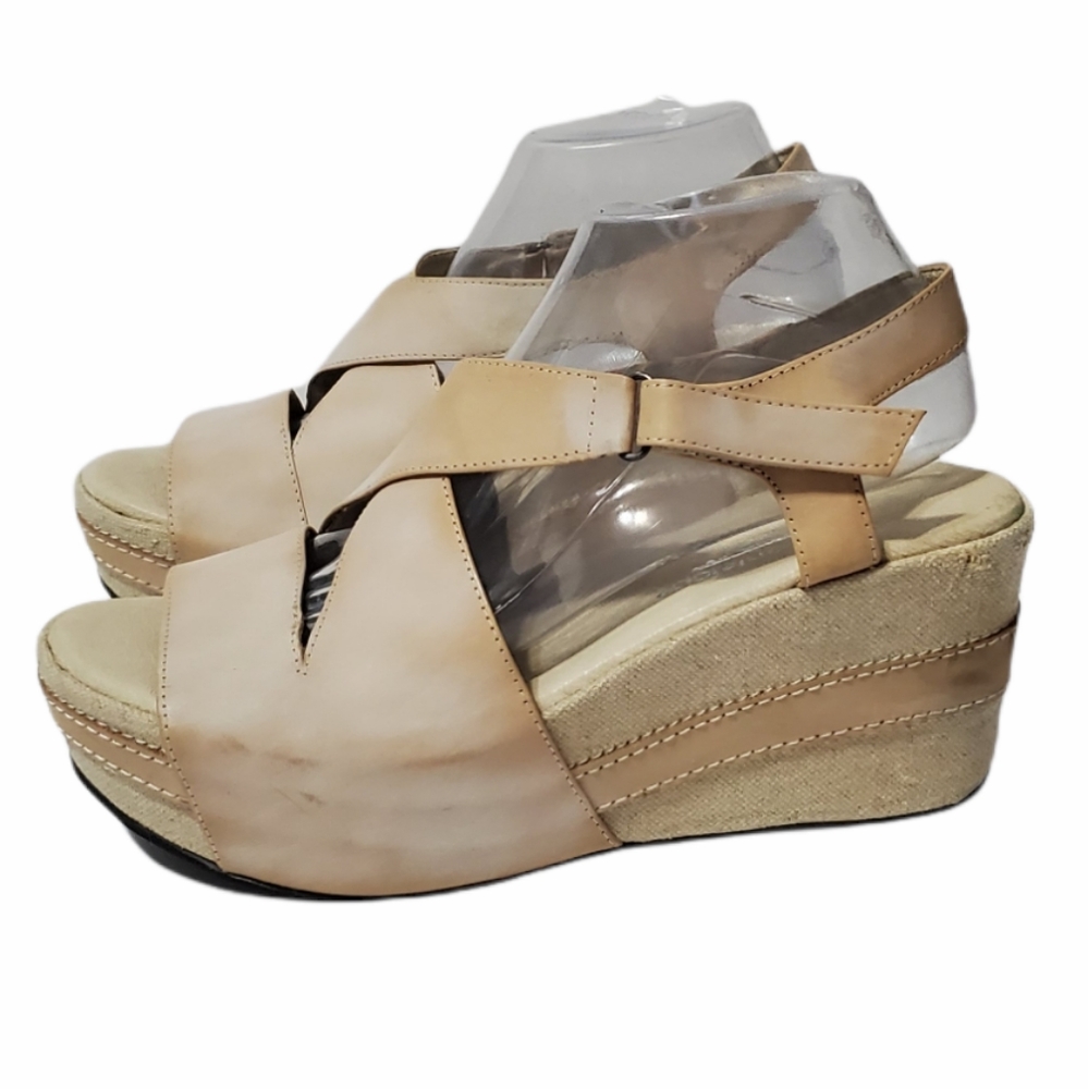 Antelope Cream Platform Wedges